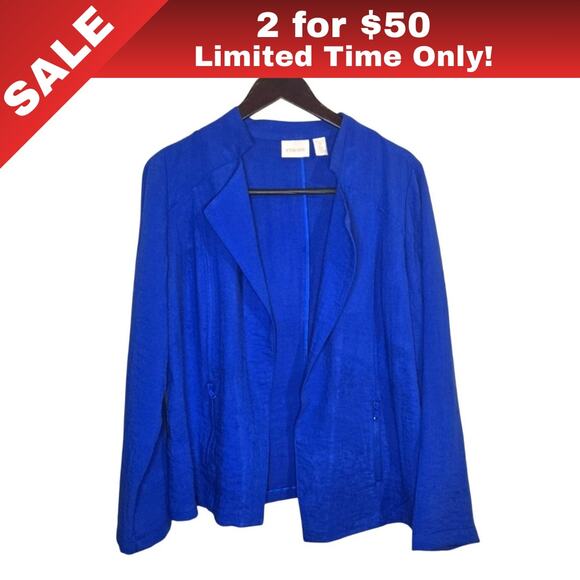 [Sale: 2 for $50!] Chico’s Open Front Blazer, Size 2 (M/L) [0083] - Picture 1 of 9
